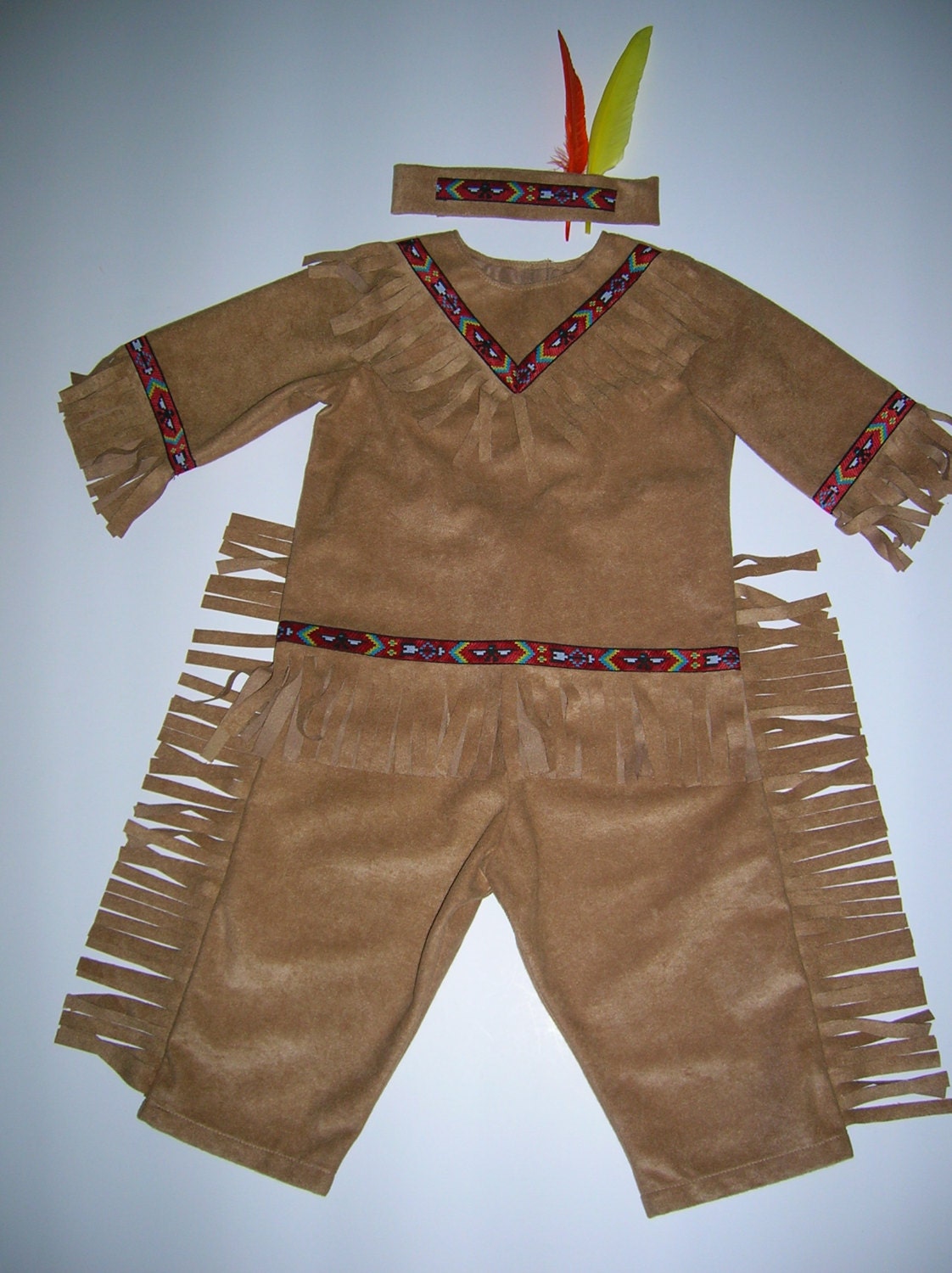 Toddler Boy's INDIAN COSTUME with Headband Native
