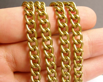 Brass chain - 1 meter - 3.3 feet - aluminum chain - twisted cable chain - NTAC111