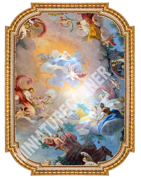 Dollhouse Dolls House Victorian Ceiling Center Panel Medallion