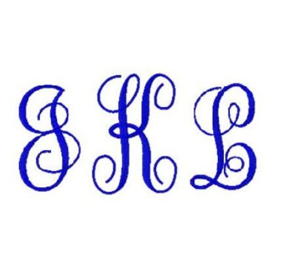 Fancy monogram initial letters font machine embroidery design