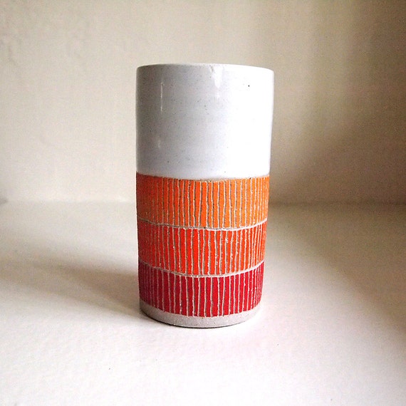 Ceramic Sunrise Toothbrush Holder by lovebugkiko on Etsy