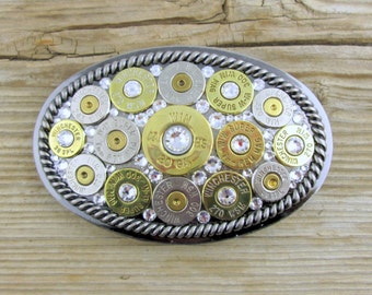 Bullet Belt Buckle / Oval Rope Border Bullet Belt Buckle WIN-20-DBNC-BELT / Belt Buckle / Oval Belt Buckle / Bullet Accessories / Belt