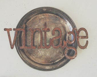 Rusty metal vintage industrial sign wall decor