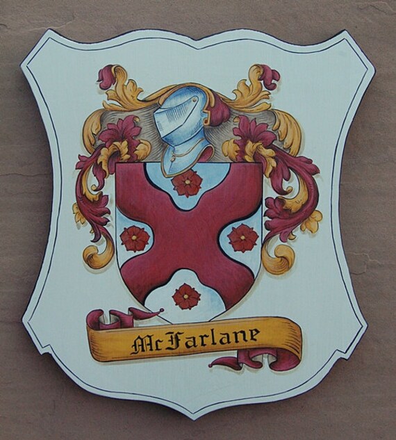 Family Crest Shields Coat of Arms Wooden Plaques by decorativeart