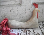 Country Primitive Rooster Shelf Sitter
