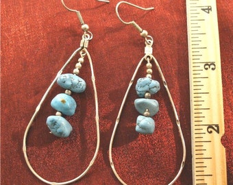 Turquoise Jewelry - Silver Turquoise Earrings - Silver Jewelry ER59