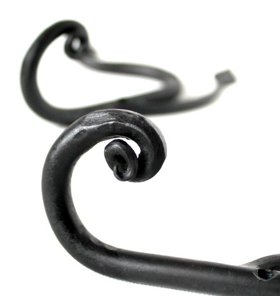 Hand Iron Vine and Leaf Robe or Towel Hook by VinTin