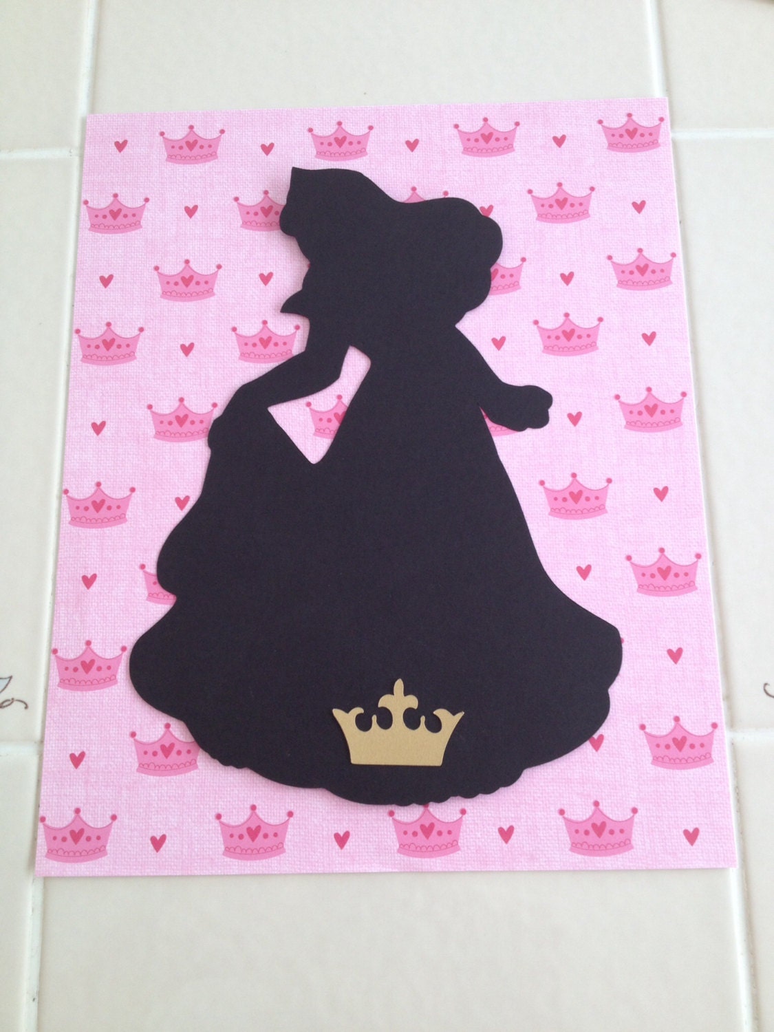 Sleeping Beauty Silhouette by DieCutAlley on Etsy
