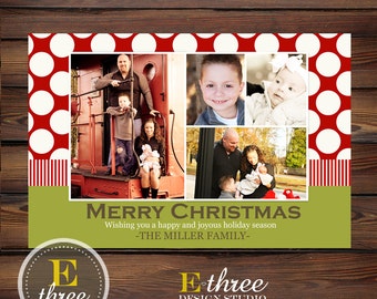 Printable Christmas Card Naughty or Nice by EThreeDesignStudio