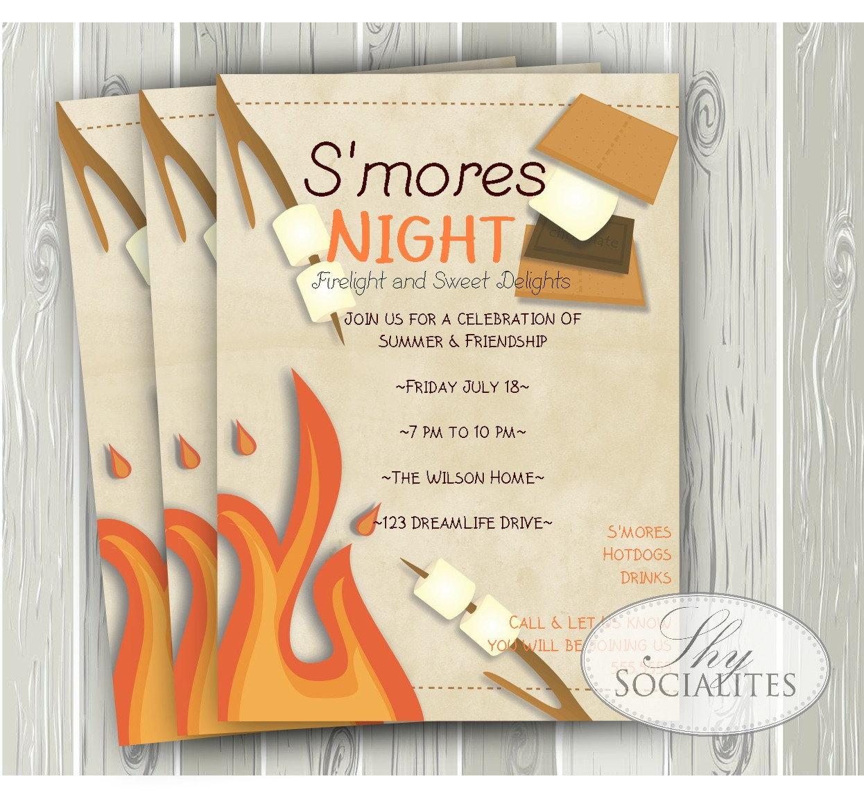 s-mores-invitation-smores-camping-invitation-campfire