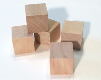 25 Wooden Blocks - 25 blocks 3/4 inch Cubes
