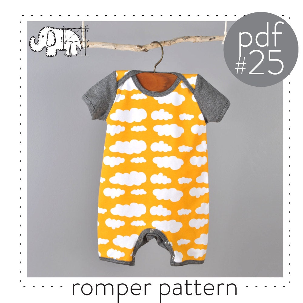 Baby romper sewing pattern // pdf download // photo tutorial