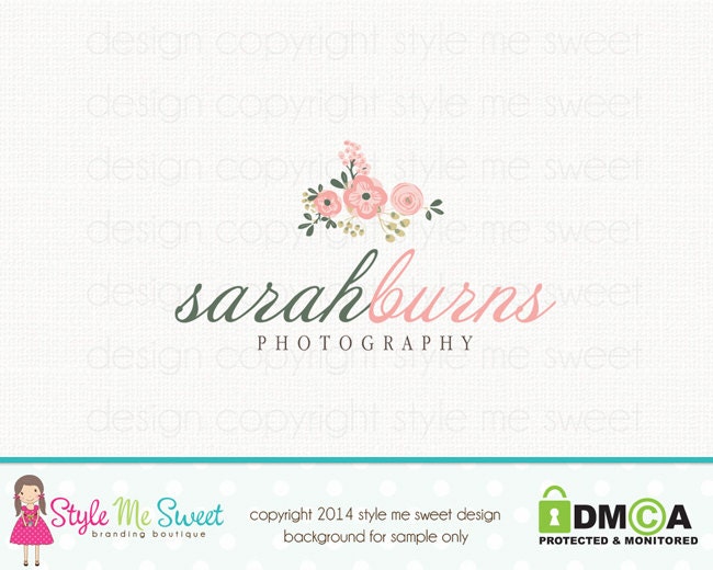 Photography Logo Design Floral Logo Design Flower Logo Design