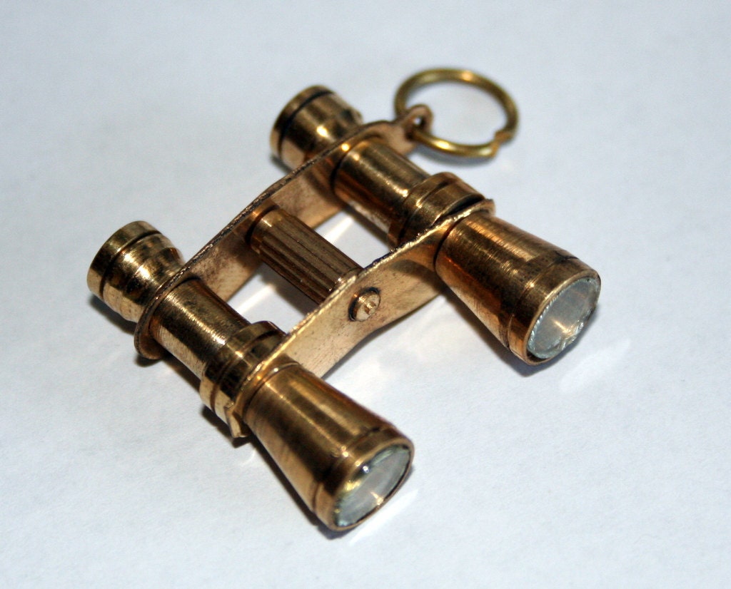 5 pcs 26 mm Dismountable Binocular Brass Charms Pendant