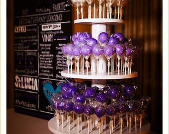 3 Tier Round Custom Made Cake Pop Stand. Holds 106 Cake Pops.