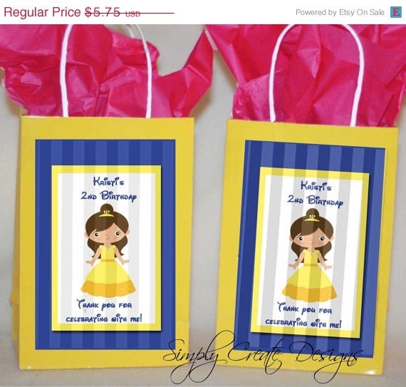SALE Princess Favor Tag 4x6 JPEG Digital File Personalized Il_570xn
