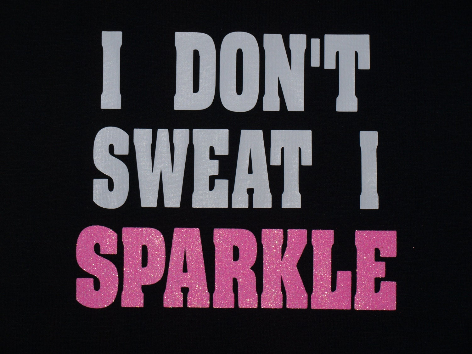 I Don't Sweat I Sparkle Glitter Tank Top Workout by LetteringMania