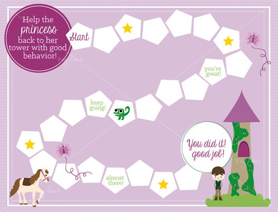 printable kids reward chart princess instant download reward charts for girls