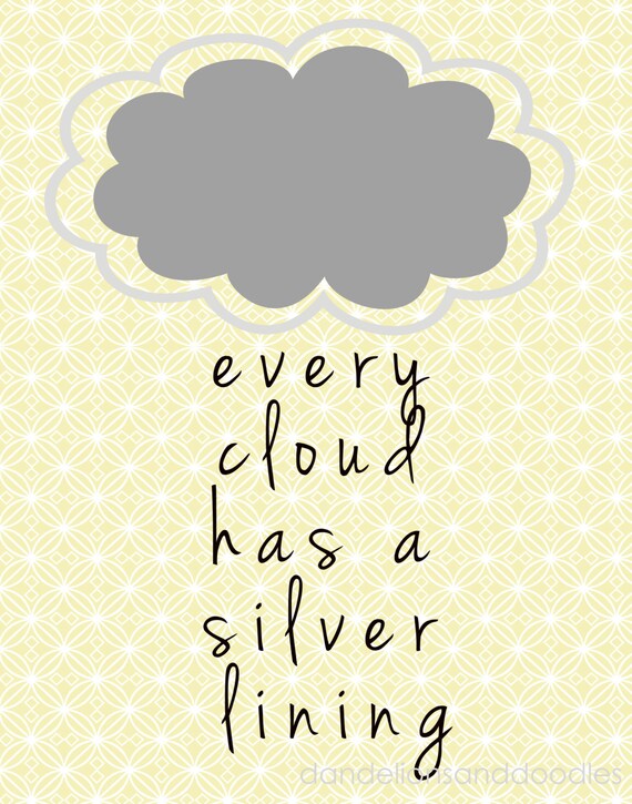 Items similar to Every cloud has a silver lining A digital print
