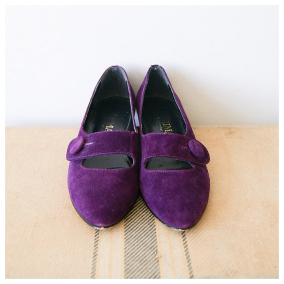 cheap purple flats
