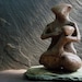 Vinca Bear Masked Mother and Child - Reconstructed replica, ancient statue of fertility and renewal