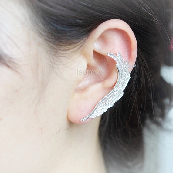 N02 Angel Wing ear cuff earring / choose your color by laonato
