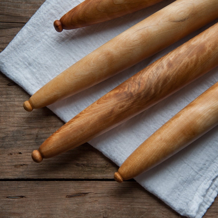 French Rolling Pin Tapered Rolling Pin Wooden by CattailsWoodwork