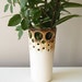 Flower Vase, White Cream and Mocha, Handmade Hand Crafted Wheel Thrown Pottery, by RiverStone Pottery