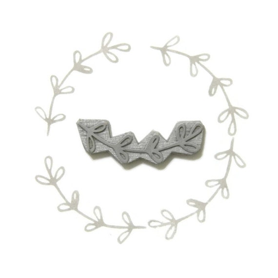 Olive Branch Arch Pattern Stamp - Laurel Leaf Rubber Stamp - Cling Rubber Stamp