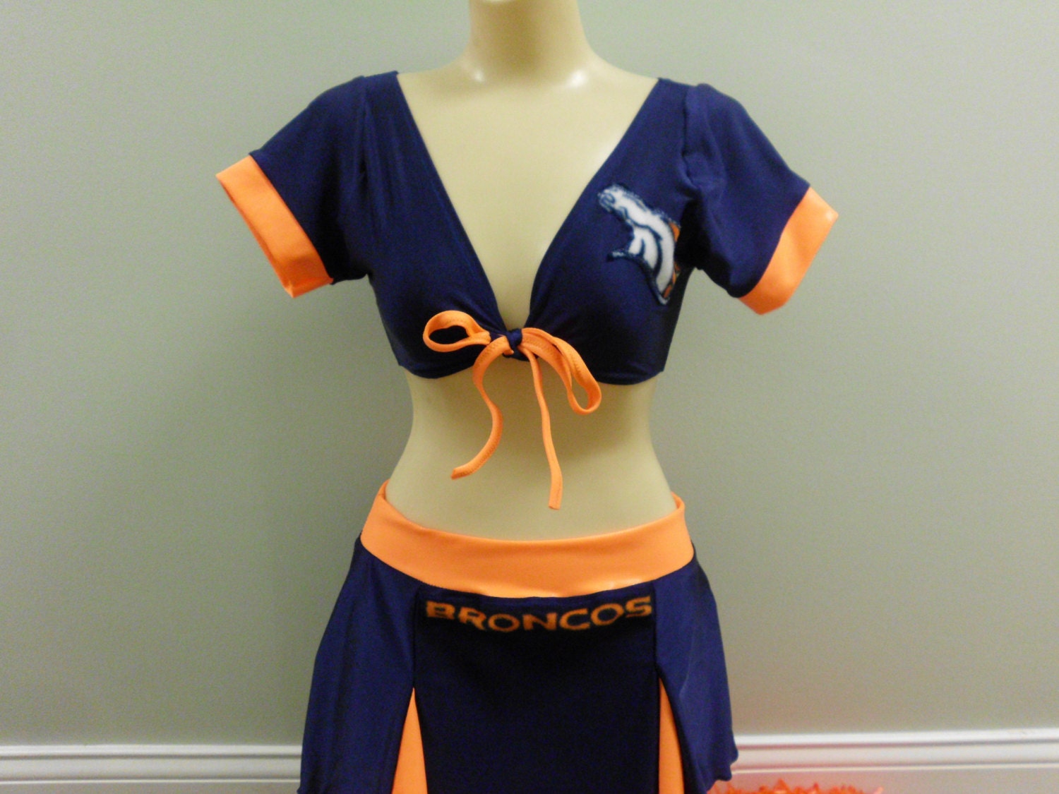 Wrap Top Denver Broncos Nfl Neon Football Halloween Costume