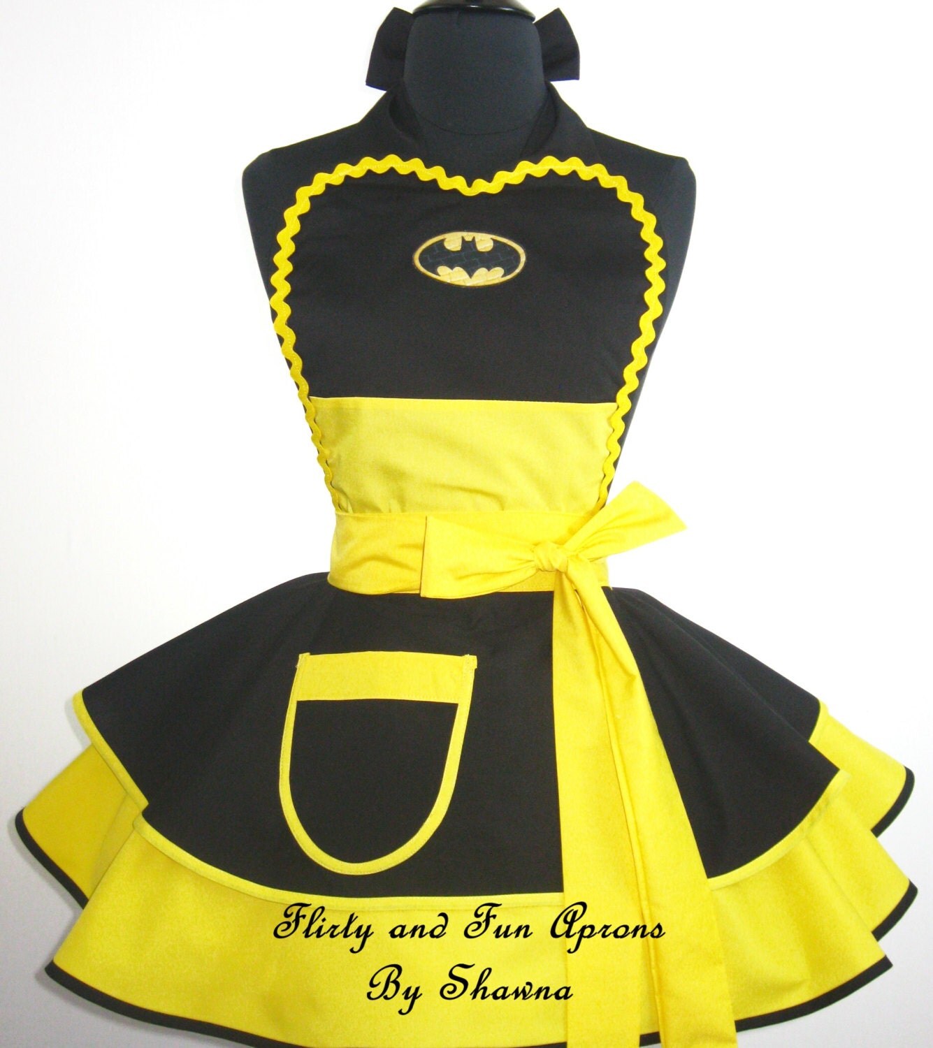 Batman Costume Apron Cosplay Apron by FlirtyandFunAprons on Etsy
