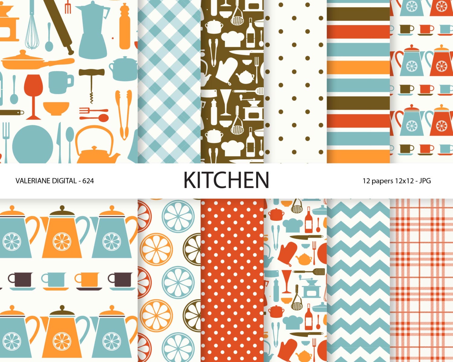 Kitchen Paper Retro Kitchen Digital Paper Scrapbook Paper   Il Fullxfull.548519186 60rp 