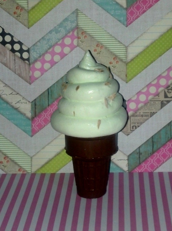 Pistachio Fake Ice Cream Cone Photo Prop by FakeCupcakeCreations