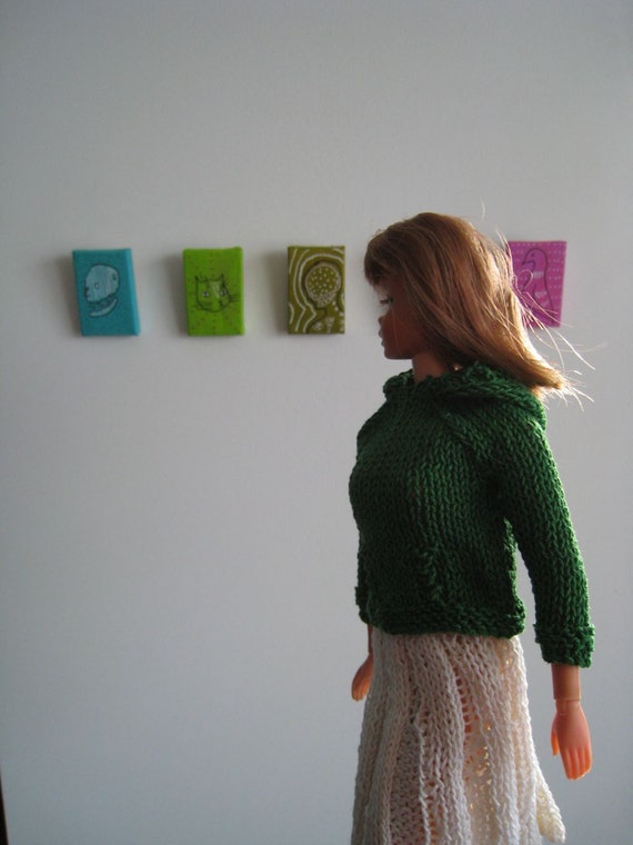 Barbie Doll Knitting Pattern, Hoodie, Kangaroo Jacket from ...
