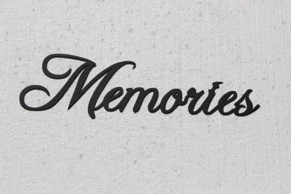 Memories Word Decorative Metal Wall Art by sayitallonthewall