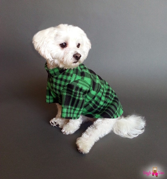 Items similar to Green Plaid Dog Pajamas Dog Sweater Size Small 2