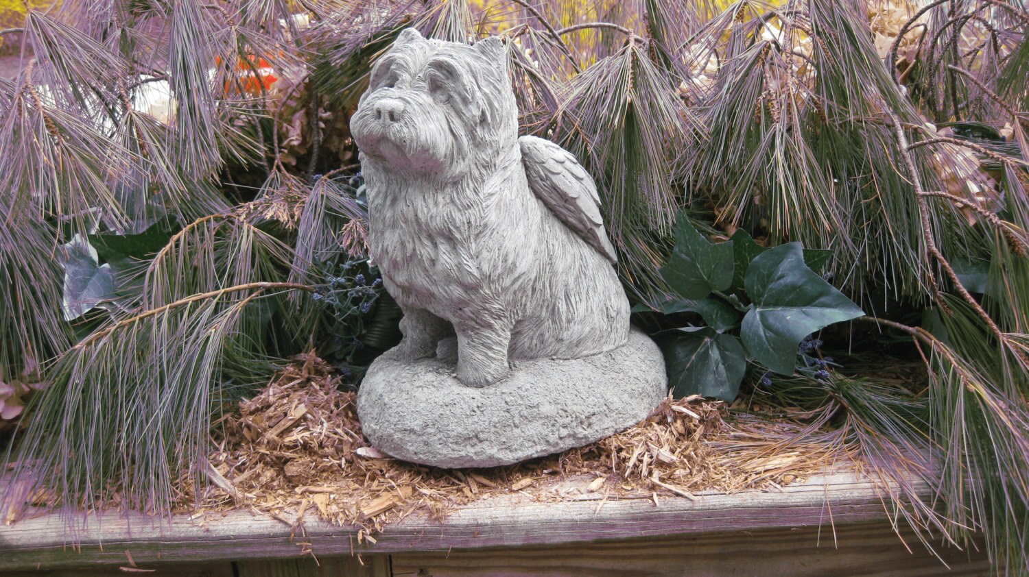 Cairn Terrier Angel Memorial Statue by springhillstudio on Etsy