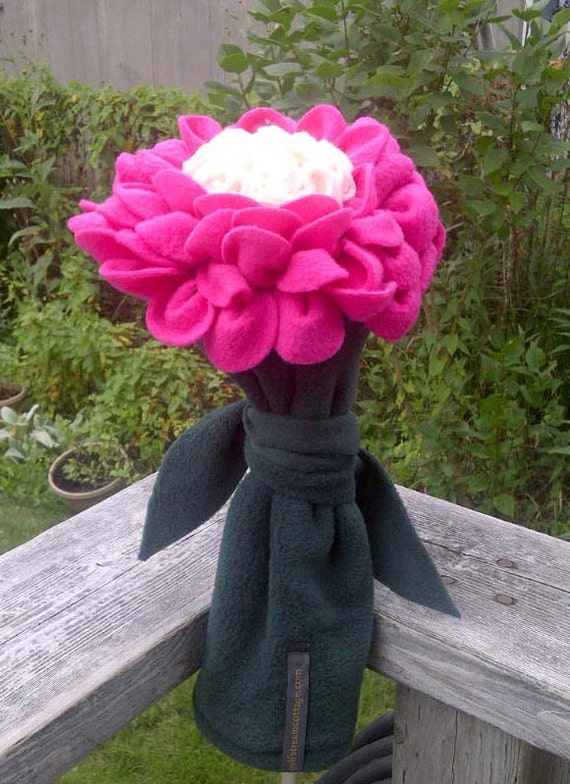 Golf Driver Club Head Cover Womans Flower by GulfstreamCottage
