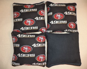 Cornhole bags San Francisco 49ers cornhole bean bags 4 corn hole bags bean bags