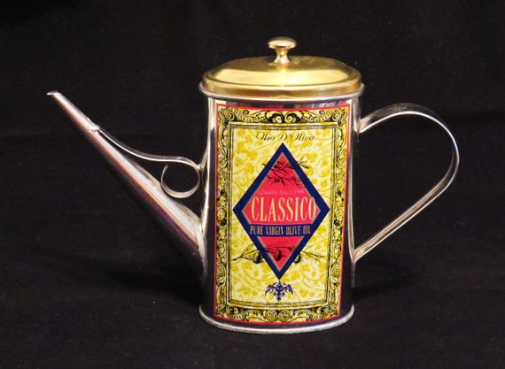 SALE Vintage CLASSICO Olio D' Oliva / Olive Oil Can / 6