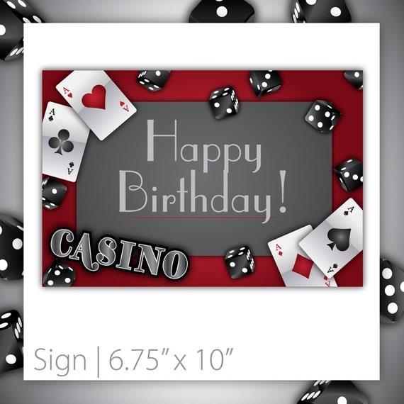 Casino Party Sign - Gamble Love . Happy Birthday ~ Casino Birthday Sign ...
