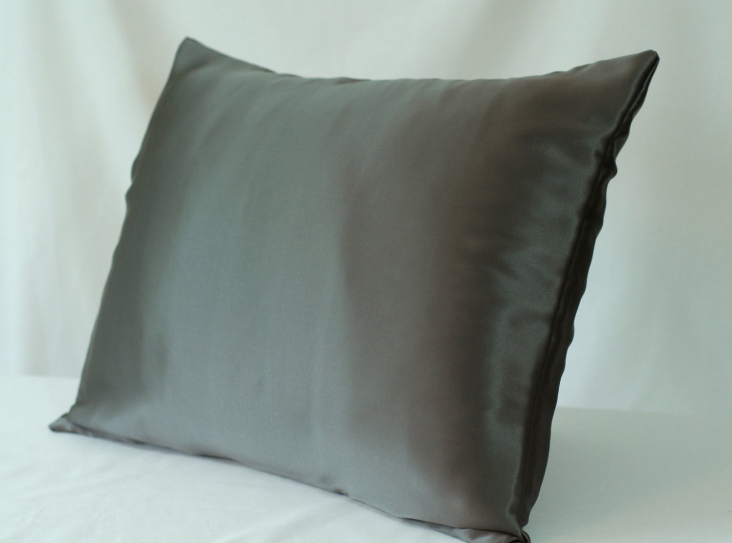 Silk Pillowcase Envelope Closure Pewter Mulberry Silk