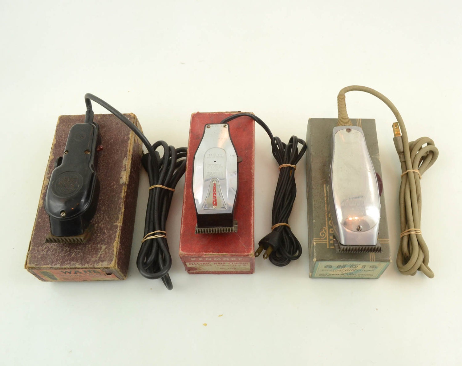 Three Vintage Barber Shop Electric Hair Clippers Andis