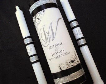 Monogram Unity Candle Set, Wedding Candle, Weddings, Unity Candles