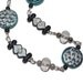 Clearance SALE Teal, Black and Silver Choker-Length Necklace OOAK Original Design