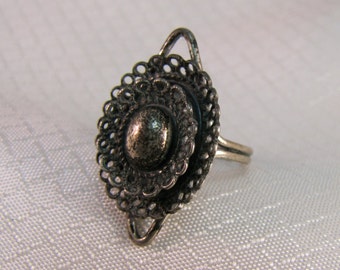 1950's Vintage BEAU Sterling Ring, Adjustable