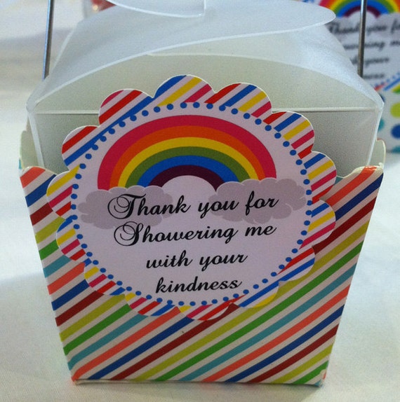 Rainbow Love Birthday Party Baby Shower Printable Favor Tags Il_570xn
