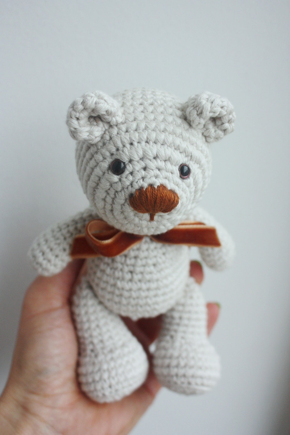 crochet mini teddy bear