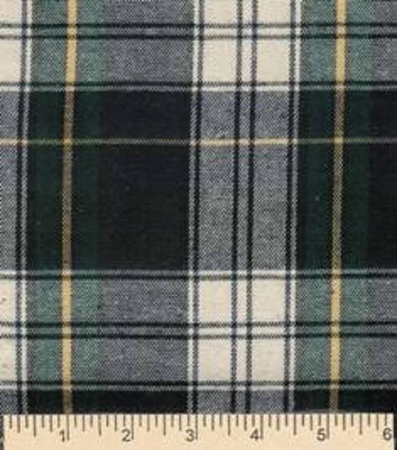 Cotton Flannel Plaid 2 Tartan Fabric by the Yard