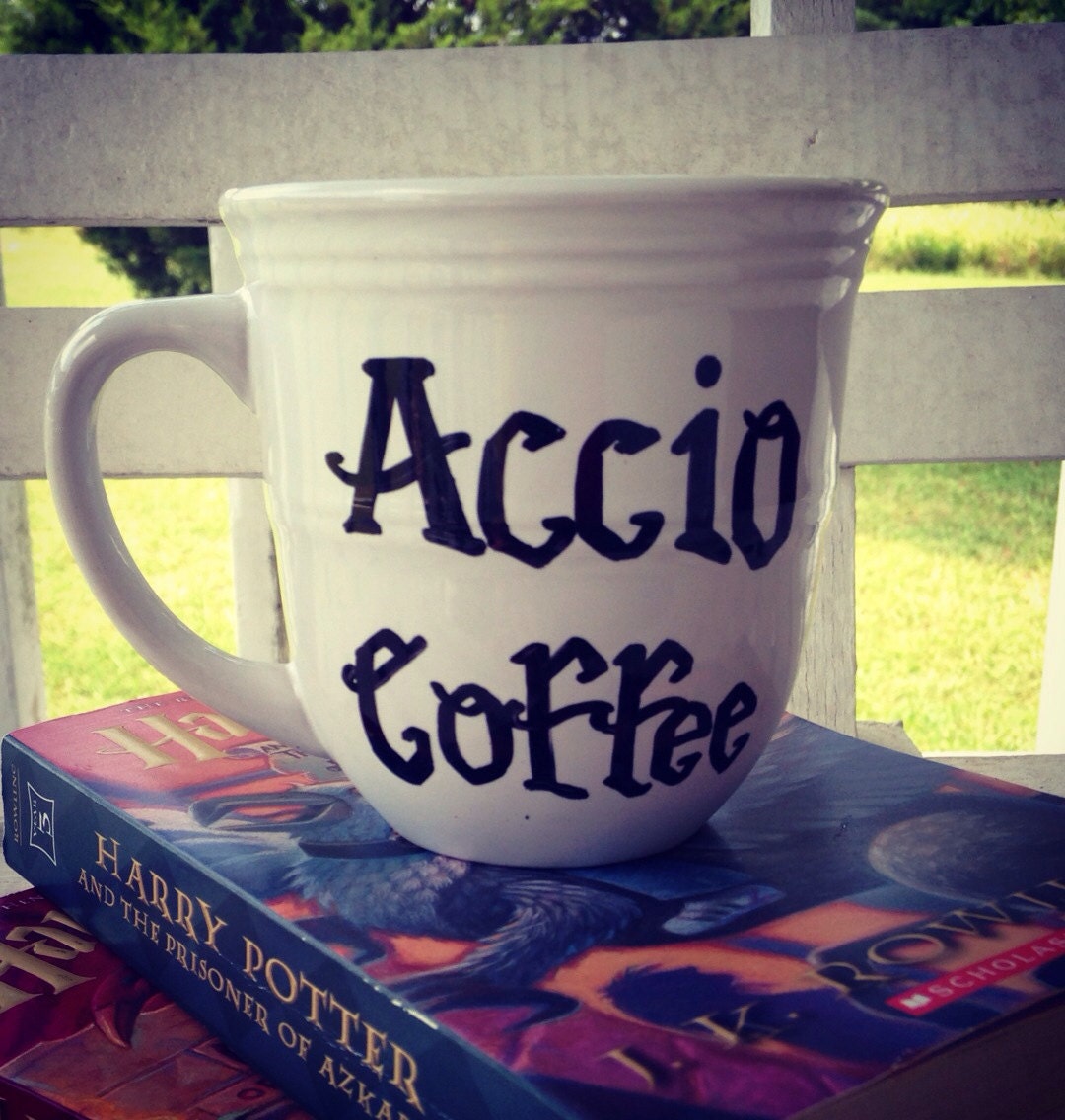 Harry Potter Coffee Mug Accio Coffee Cup 14 oz by Useless2Unique
